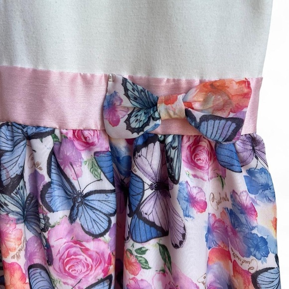 Cinderella Pink and White Butterfly Dress - Picture 3 of 7